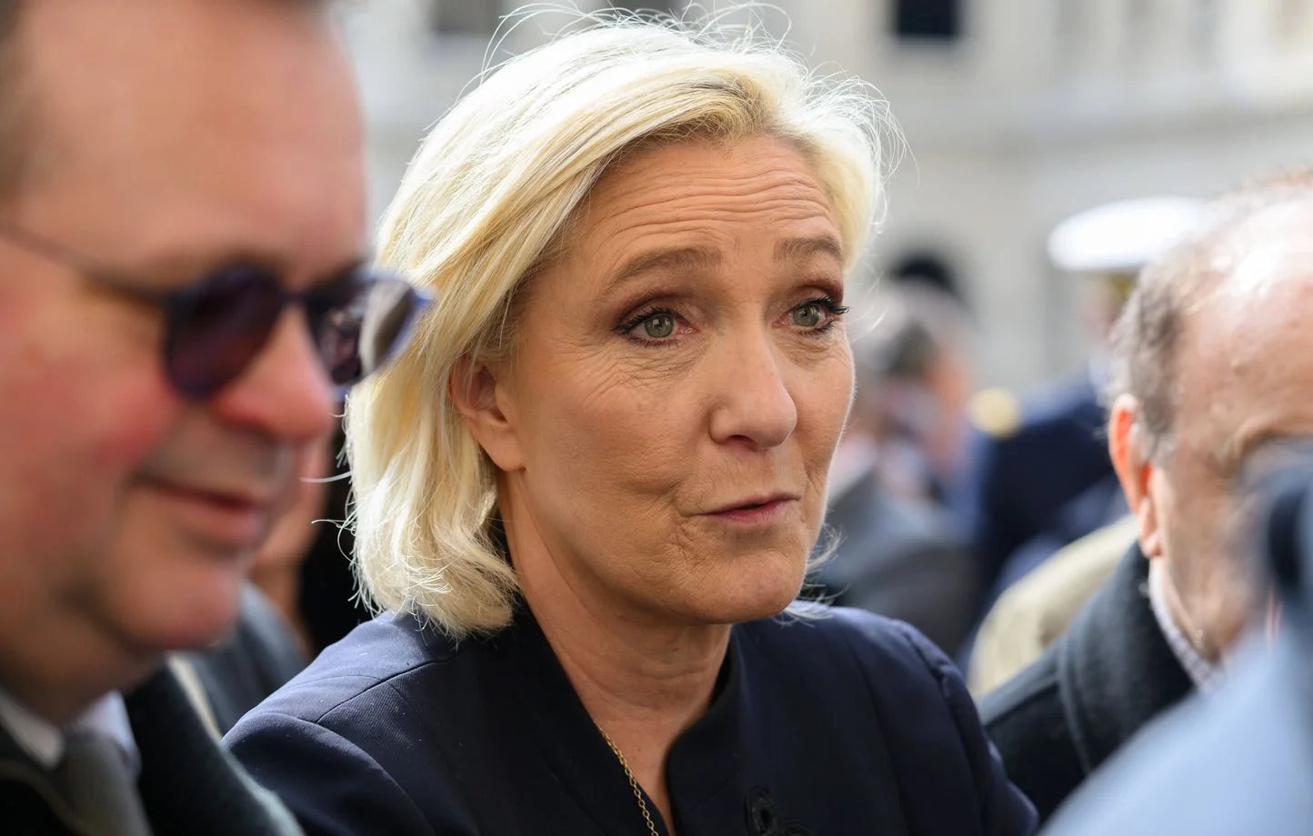 Marine Le Pen, à l'Hôtel des invalides, à Paris, le 20 mars 2024.