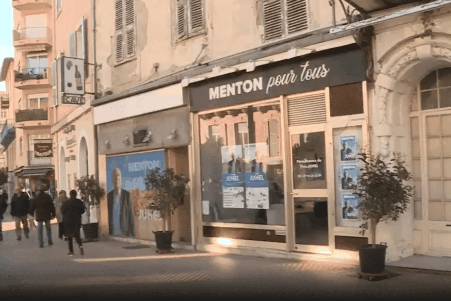Le local de campagne loué par le maire sortant Yves Juhel lors de l'élection municipale de 2022 était situé rue Partouneaux à Menton. (image d'archives de février 2022)