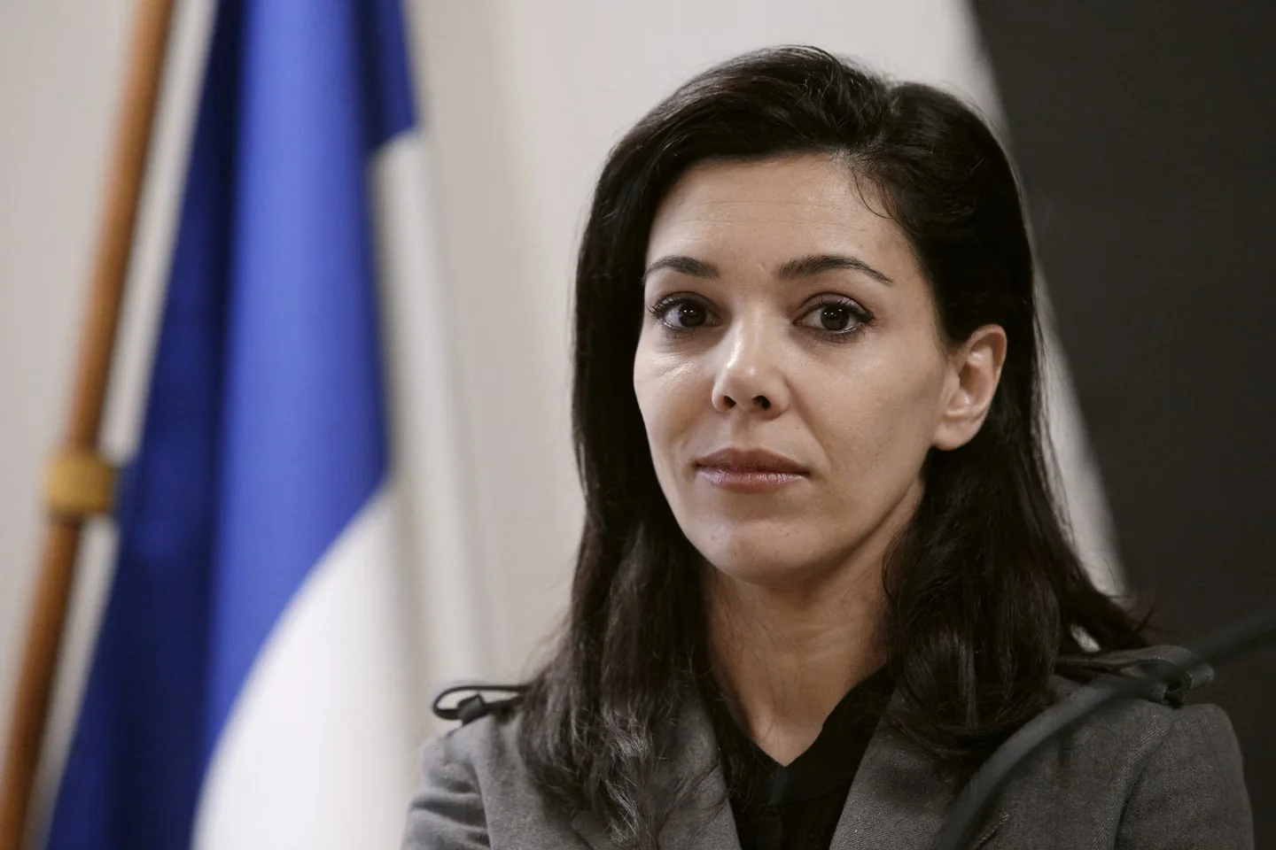 Sophia Chikirou, lors d’une conférence de presse pour la campagne présidentielle de Jean-Luc Mélenchon, à Paris, le 25 janvier 2017.
